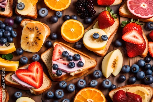 fruit cake with strawberries