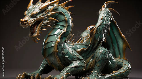 Benevolent Dragon: A green dragon extending a helping claw to those in need, embodying the spirit of goodwill for 2024