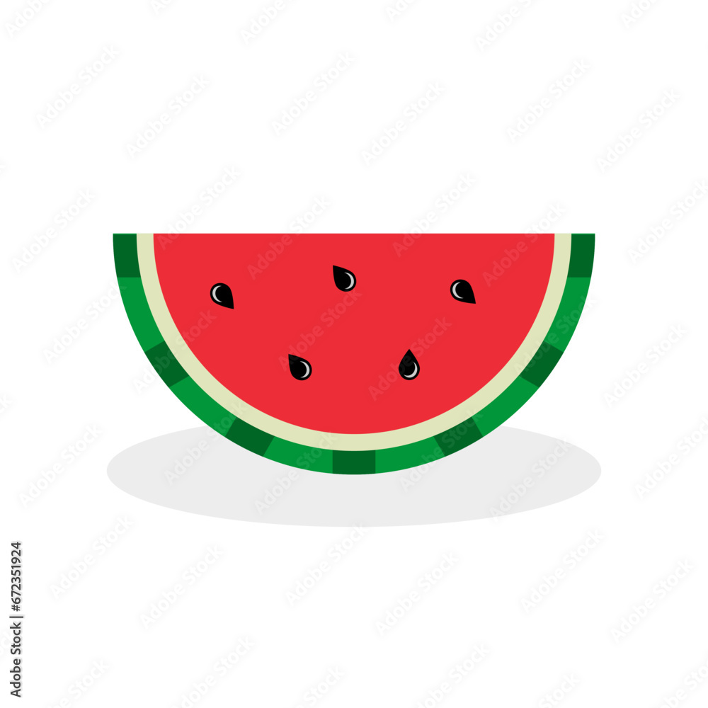 Slice of watermelon cartoon icon Slice of watermelon cartoon icon