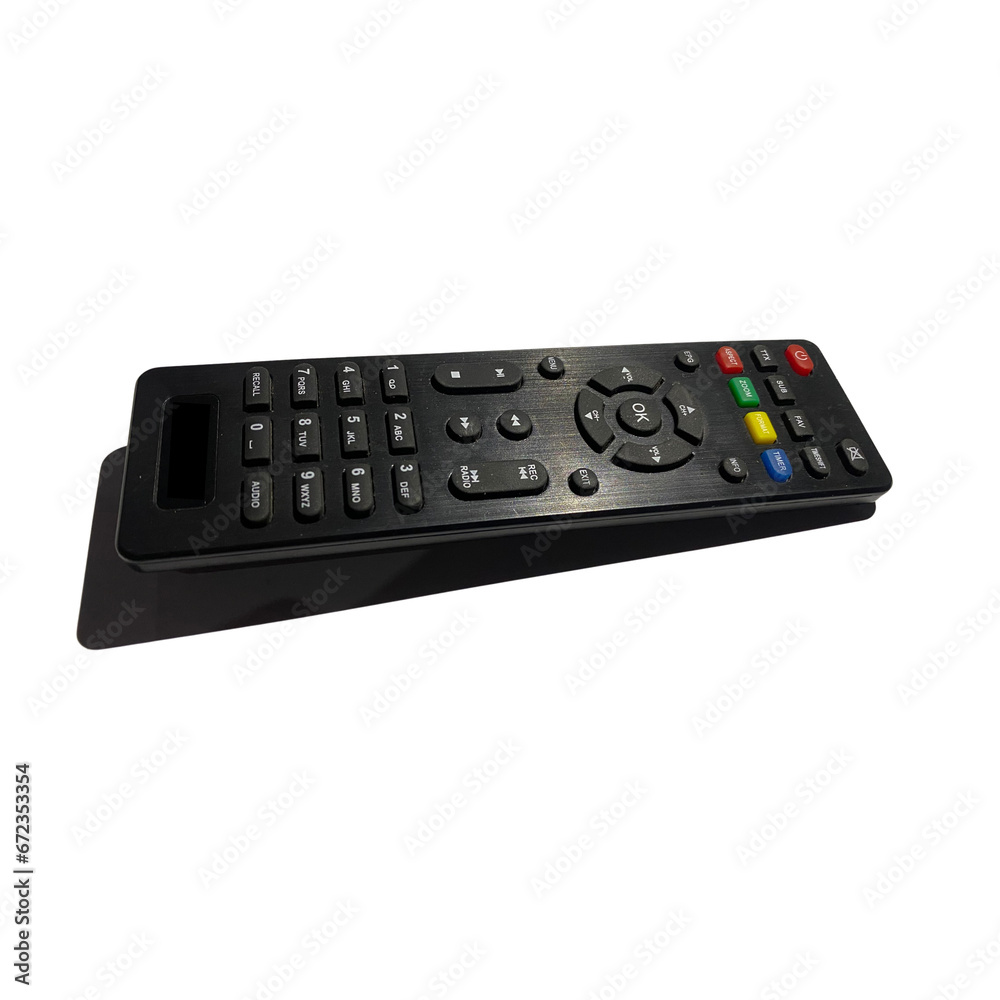3D concept television remote with transparent background 3D concept television remote with transparent background