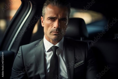 Successful man. Businessman or politician. Portrait with selective focus and copy space © top images