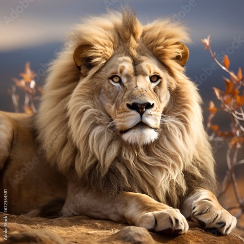 portrait of a lion  generative ai 