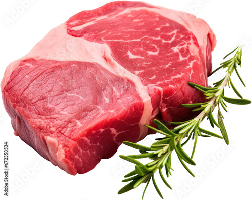 Delicious Tasty fresh Raw Steak cut off, beef, meat, Pork, rosemary, PNG, Transparent, isolate.