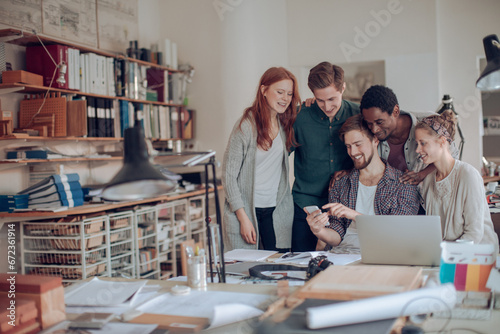 Diverse group of businesspeople working in a office