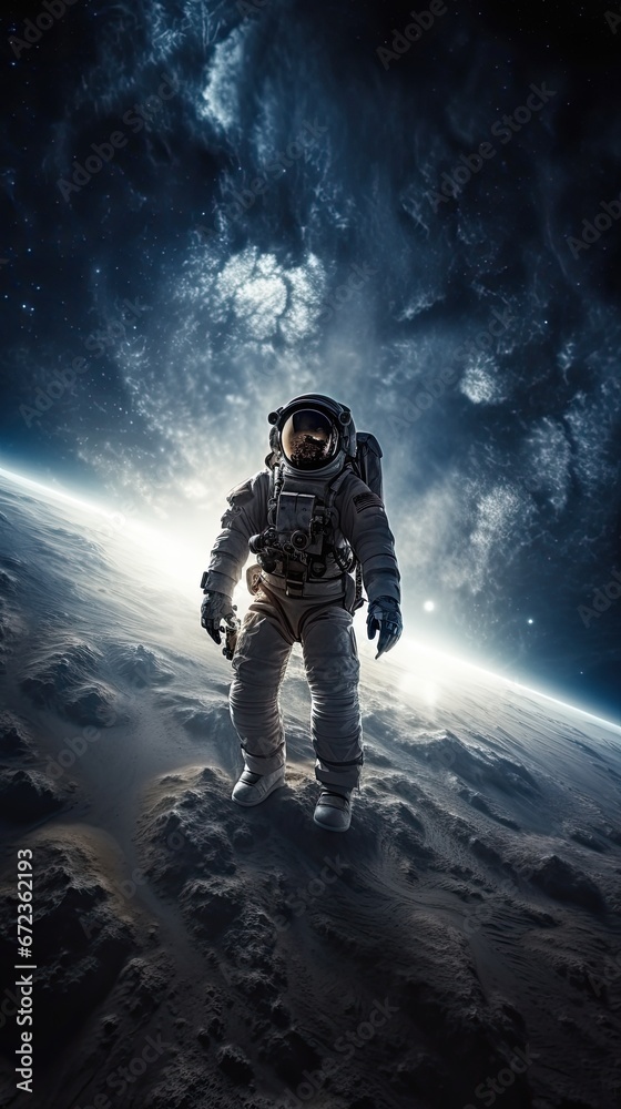 Astronaut floating in space Astronaut floating in space
