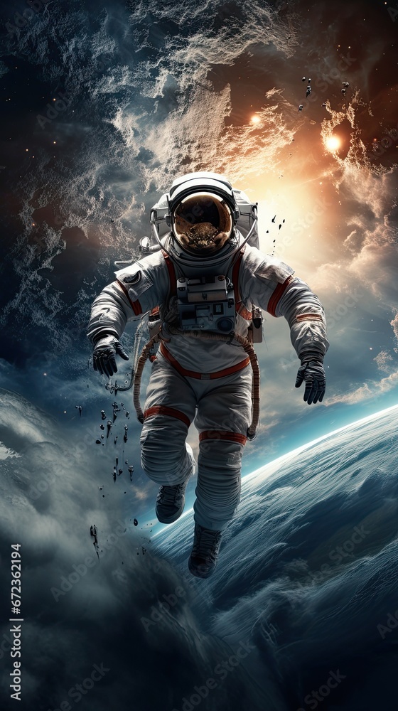 Obraz premium Astronaut floating in space