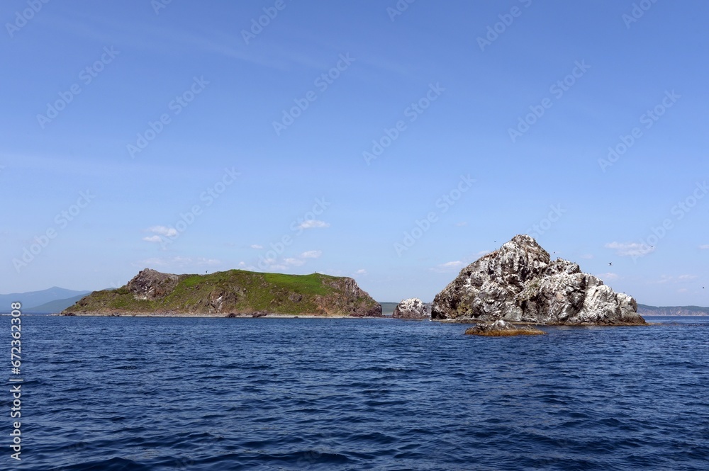 The Unkovsky Stones Islands in Peter the Great Bay of the Sea of Japan