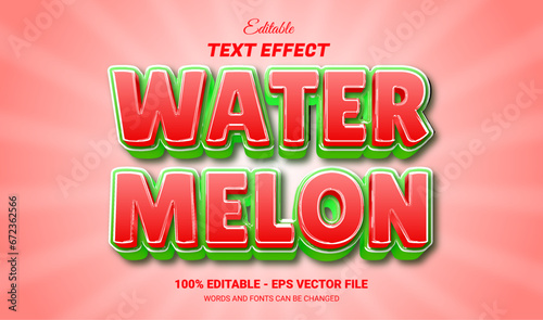 water melon editable text effect