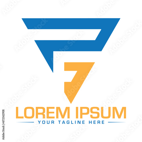 Free Download PF Letter Logo Design Creative and Unique Logo Design - GFXLoad