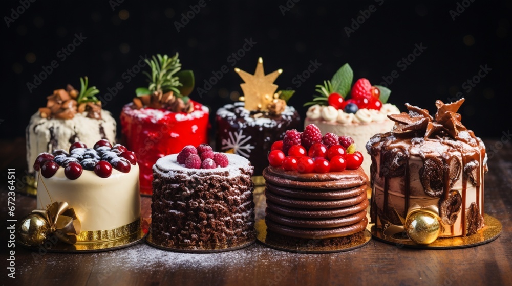 Christmas cake with barriers