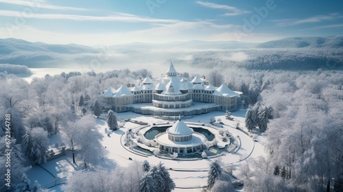 Winter hotel resort in Slovakia 8k,