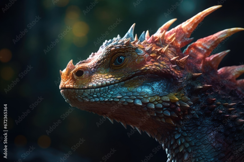 Enchanted Mystical Dragon Closeup Enchanted Mystical Dragon Closeup