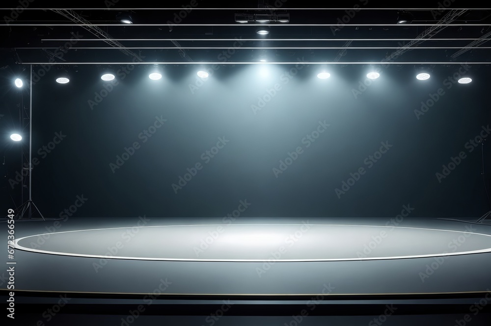 An Illuminated Stage Ready for Performance
