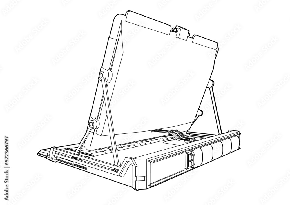 Cyberpunk Laptop Computer Silhoutte Illustration Cyberpunk Laptop Computer Silhoutte Illustration