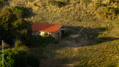 Aerial view of a country warehouse. © Stefano Tammaro