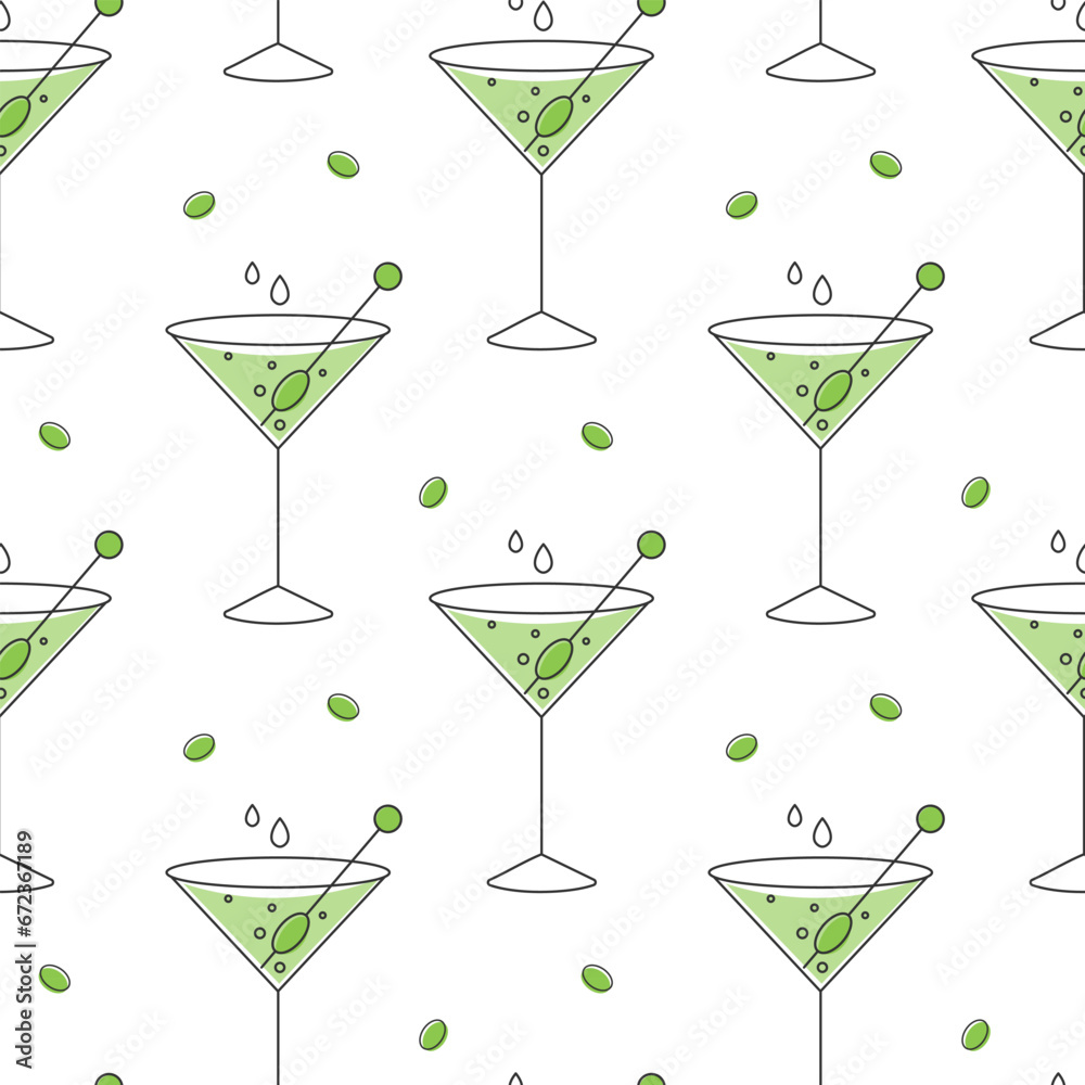 Seamless pattern, refreshing fruit cocktails on a white background. Drinks background, textile Seamless pattern, refreshing fruit cocktails on a white background. Drinks background, textile
