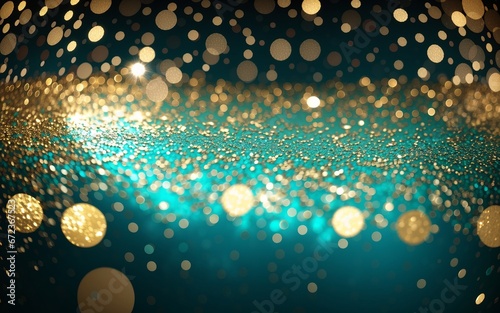 A Close-Up of a Vibrant Green and Shimmering Gold Background