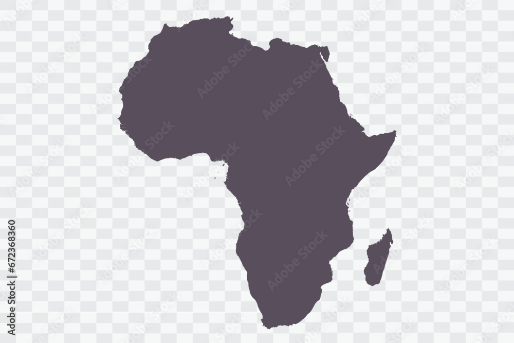 Africa Map Graphite Color on White Background quality files Png