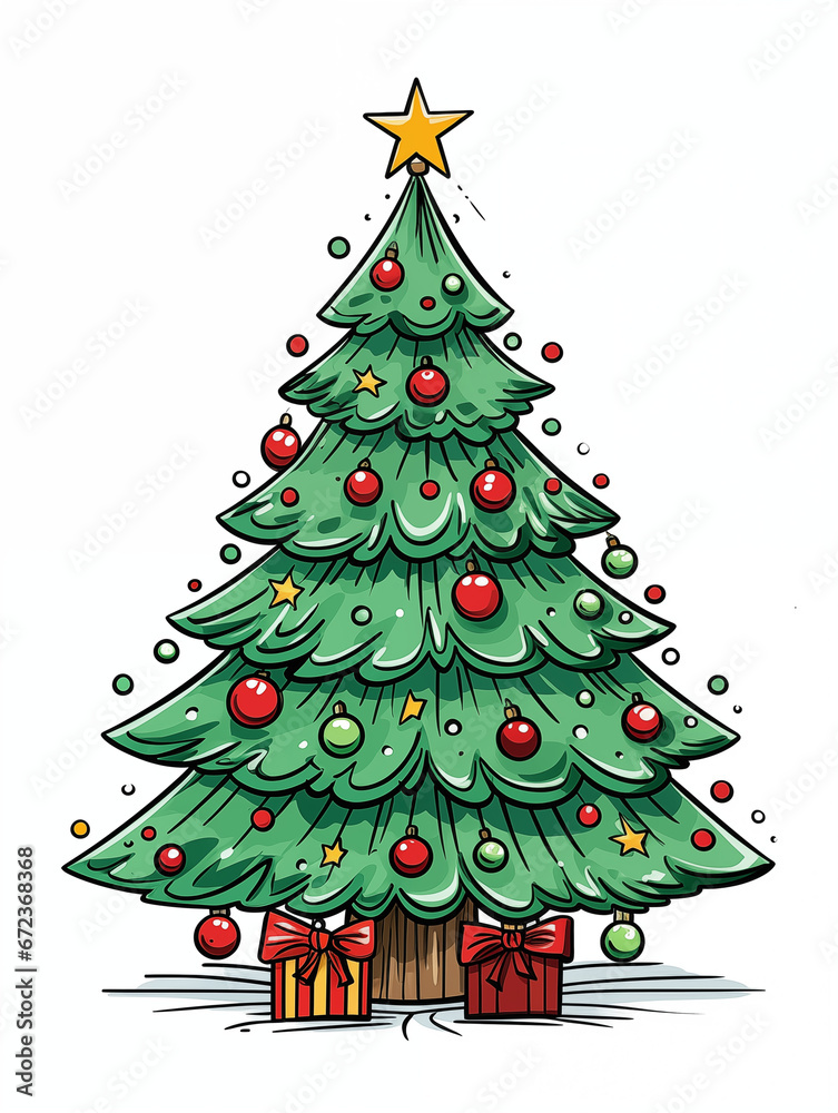 Christmas Tree Themed Clipart