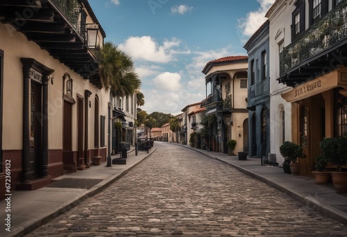 View of St George Street in St Augustine FL Founded in 1565 by Spanish explorers