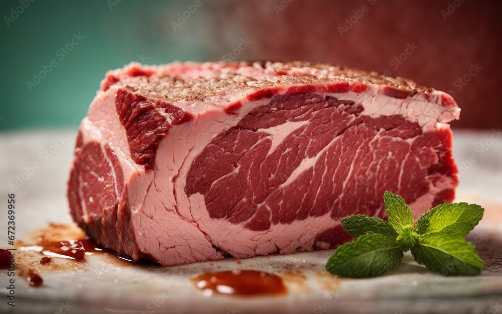 A Juicy Steak on a Clean White Plate, Ready to be Savored