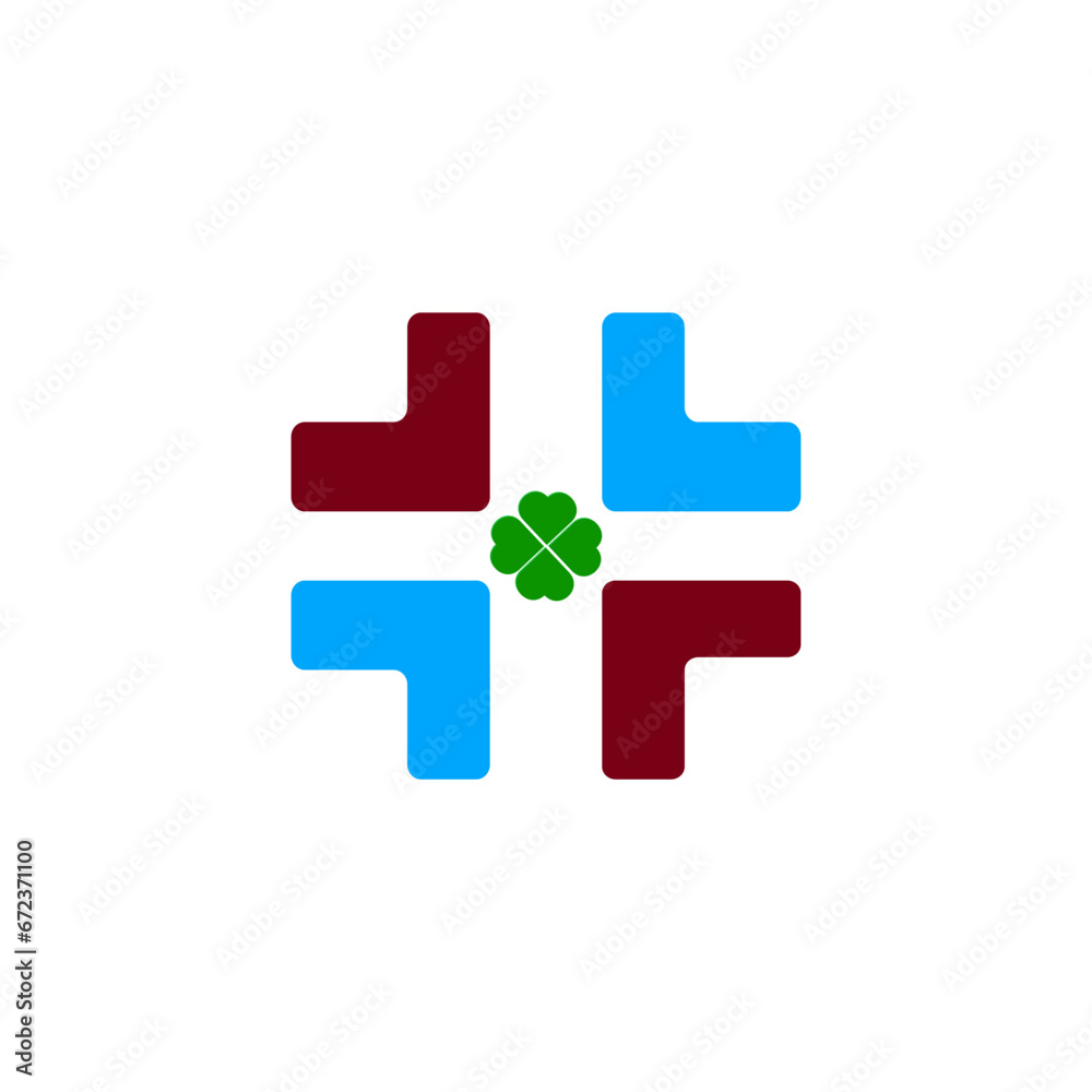 Obraz premium creative health care and community logo design