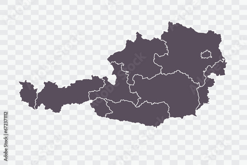 Austria Map Graphite Color on White Background quality files Png