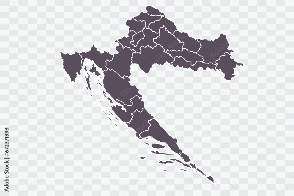 Obraz premium Croatia Map Graphite Color on White Background quality files Png
