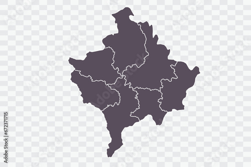 Kosovo Map Graphite Color on White Background quality files Png