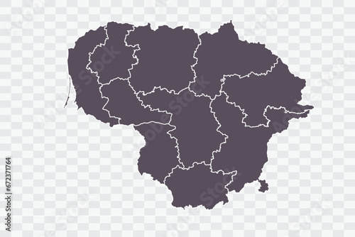 Lithuania Map Graphite Color on White Background quality files Png