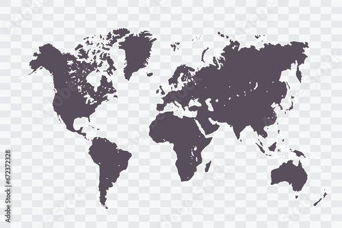 World Map Graphite Color on White Background quality files Png