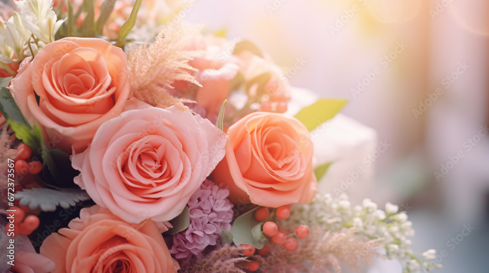 Beautiful Close-Up of a Wedding Bouquet