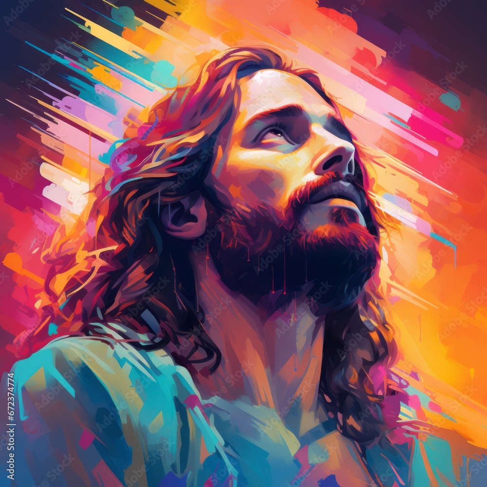 Jesus Christ in Watercolor Art Jesus Christ in Watercolor Art