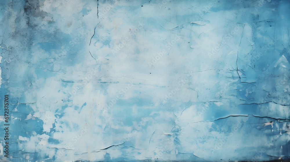 Old ripped torn blue posters grunge texture background creased crumpled paper backdrop placard surface / Urban street posters