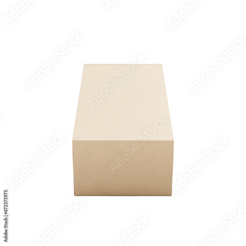 a image of a brown Corrugated Cardboard Box isolated on a white background
