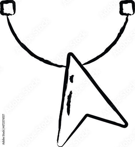Reshape tool hand drawn vector illustration