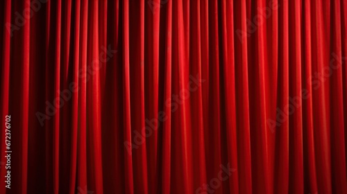 Red Stage Curtain pattern.AI generated image