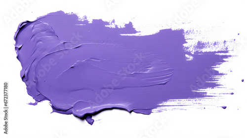 paint smear on white isolated background. Very peri violet color photo