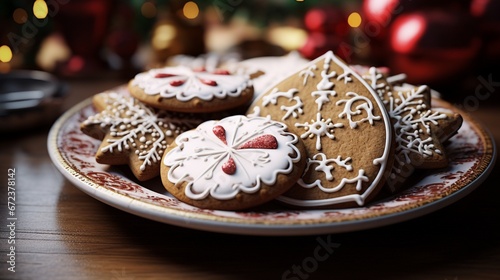 christmas cookies on a plate