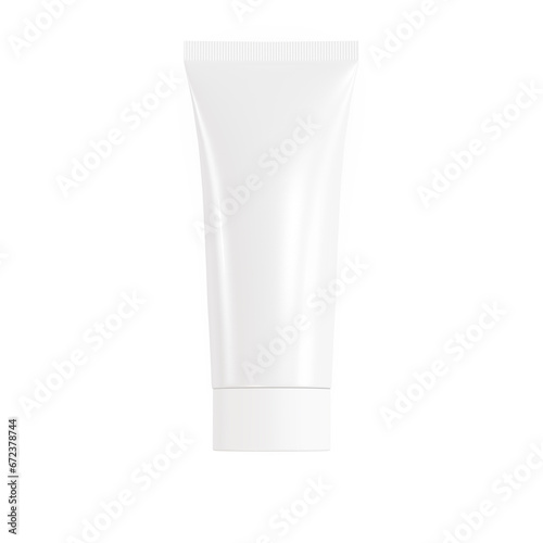 a blank image of a Cosmetic Tube isolated on a white background