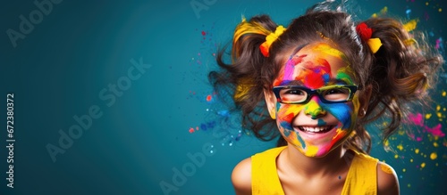 Children s imagination is sparked when they actively participate in the art of painting as exemplified by a whimsical young girl who adorned her canvas with a delightful array of vibrant co