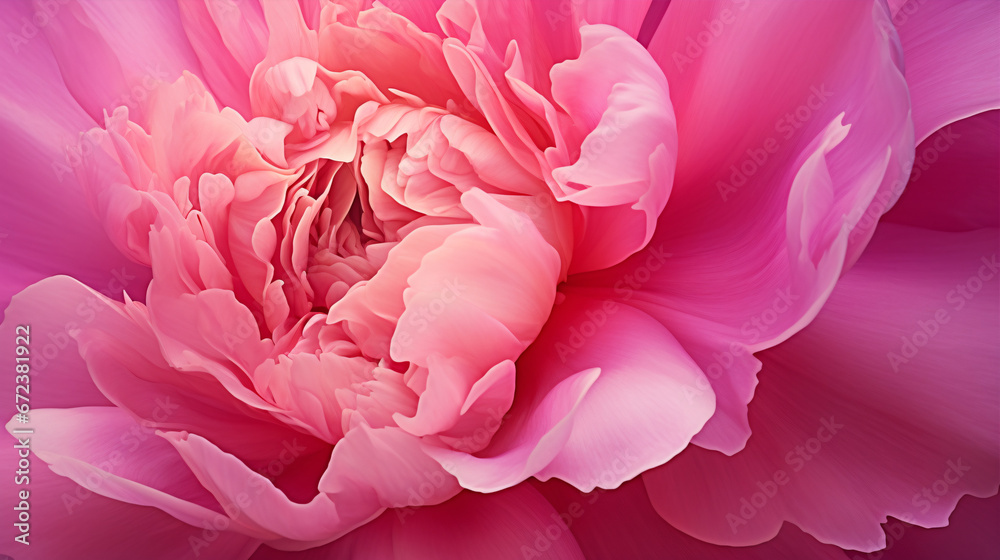 A close-up shot of a flourishing peony, exhibiting its vibrant tints and fine intricacies. A close-up shot of a flourishing peony, exhibiting its vibrant tints and fine intricacies.