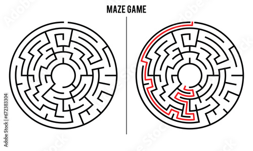 Advanced Circular/Circle Maze Puzzle Game And Solution	