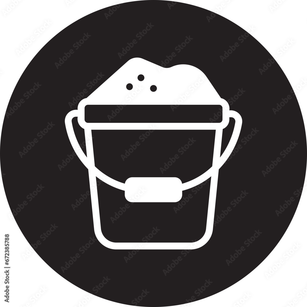 Obraz premium sand bucket glyph icon