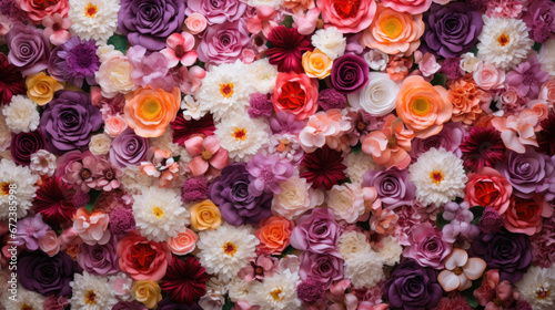 background with beatufil wedding spring flowers