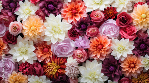 background with beatufil wedding spring flowers