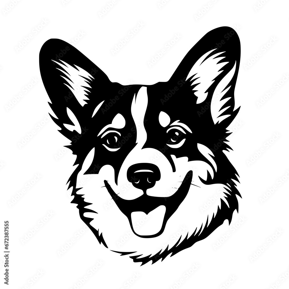 Naklejka premium corgi vector