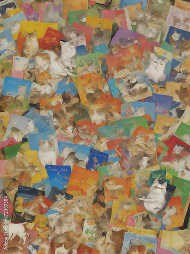 cat wallpaper, collage 