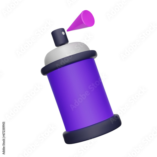 3D Graphic Design Spray realistic, Paint Bottle Vector icon isolated white background