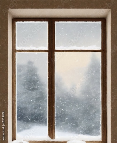 Window, Winter Scene